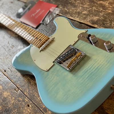 Fender Japan Limited Edition Domestic Only FSR Hybrid II Telecaster Flame Celeste Blue 2024 Collection image 5