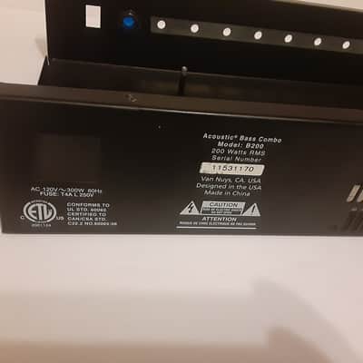 Acoustic B200 Combo Bass Amp Empty Chassis image 9