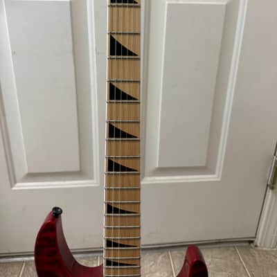 Jackson JS Series JS34Q DKA-M Dinky Archtop with Maple Fretboard 2015 - 2020 - Transparent Red image 3