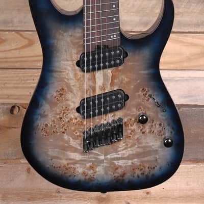 Ibanez RGMS7PB 7-String Multi-Scale Electric Guitar Cosmic Blue Starburst image 1