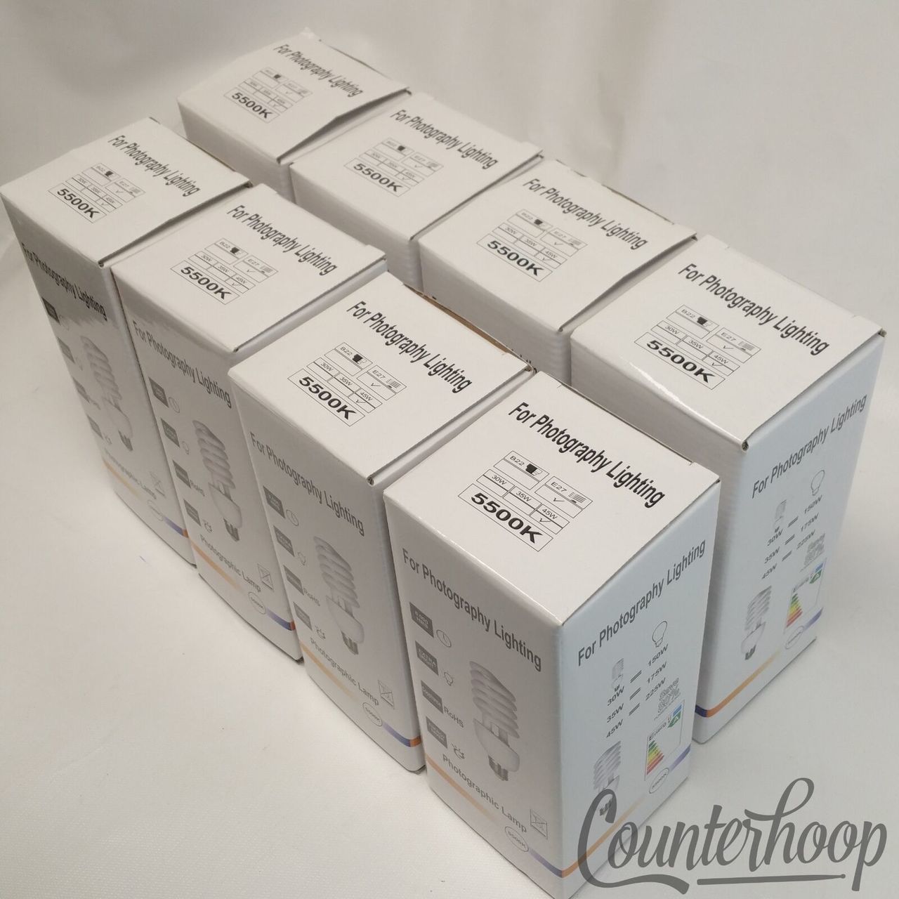 Light Bulbs 8x E27 5500K 45W Photo Studio Video Photography Daylight Lamp N5Z7* — main photograph