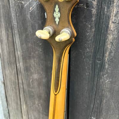 The Bacon Blue Ribbon Style A Tenor Banjo with Original Koverite Case Natural 1920s image 17