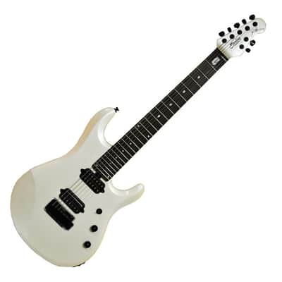 Sterling by Music Man JP70D John Petrucci 7 String Pearl White SBMM Electric Guitar image 1