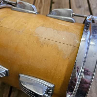 Ludwig USA 8" And 10" Tom Drum Set Thermogloss Natural Inc Stand USED! RK89L120526 image 6