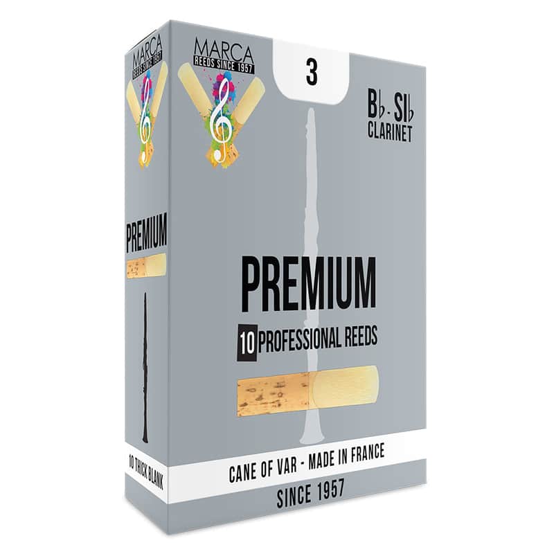 Mar Marca Premium Reeds ~ 10 Pack ~ Bb Clarinet ~ 3 Re