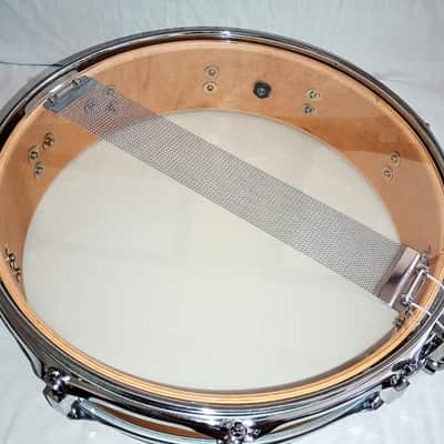 MP CUSTOM (C VIDEO) PICCOLO SNARE DRUM 14" 10 LUGS 93 shell - Amber maple FREE SHIP TO C-USA! image 6