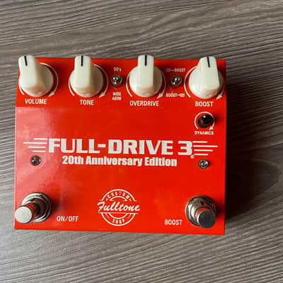 Fulltone Custom Shop FD-3 Full Drive 3 20th Anniversary Edition Dual Overdrive 2013 - Red image 1