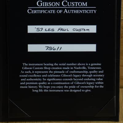Gibson Custom M2M 1957 Les Paul Custom Reissue 2-Pickup VOS Ebony, Carmelita Neck, Lightweight Body 75611 image 7