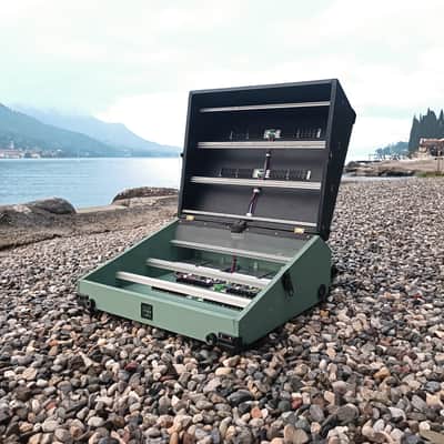 18U Eurorack Case Powered, 104 hp (or 84 or 126 hp) patched resealable, modular synthesizer synth image 9