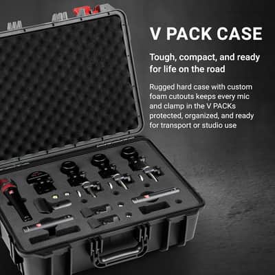 SE ELECTRONICS V Pack Arena Black Drum Mic Kit for Toms, Snares & Bass Drums - Includes 1 V Kick, 3 V Beats, 3 V Clamps, 1 V7 X Instrument Microphone, 2 sE8 Condensers & More image 5