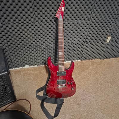 ESP LTD MH-100 QM NT 2005 - 2006 - See Thru Black Cherry image 2