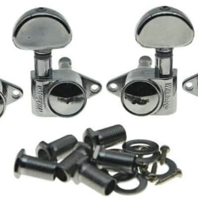 3x3 ROTO Style Full Size Sealed Guitar Tuners Tuning Keys Pegs Guitar Machine Heads Fits USA Les Paul or Acoustic Guitars Chrome image 1