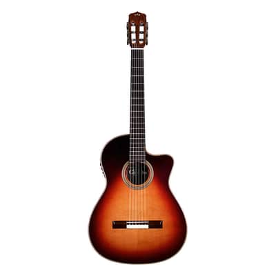 Cordoba Fusion Orchestra Cedar Nylon A/E Guitar - Teardrop Burst image 2