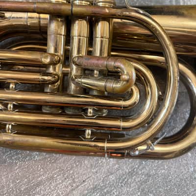 Bach brand Marching Baritone Horn with  mouthpiece, Made in USA image 3