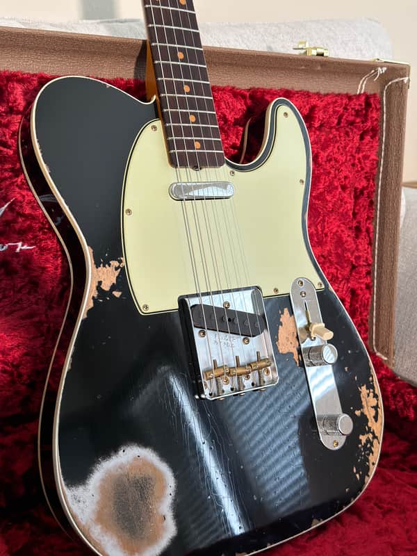 Fender Telecaster Custom shop 60s 2025 - Heavy Relic Black image 1