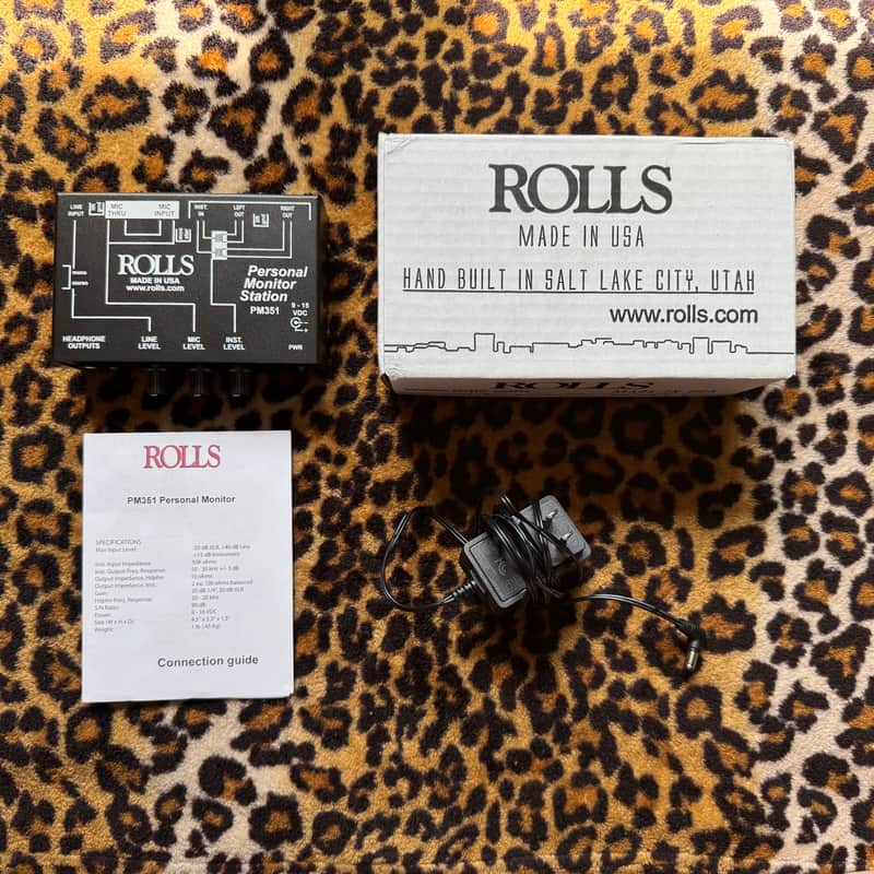 Rolls PM351 Personal Monitor Station 2010s - Black image 1