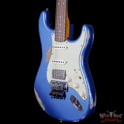 Fender Custom Shop 1962 Stratocaster HSS Floyd Rose Heavy Relic Lake Placid Blue image 2