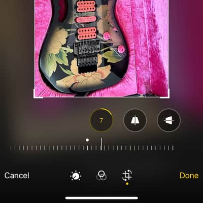 AUTOGRAPHED Ibanez JEM77-FP Steve Vai Signature 1988 - 2004 - Floral Pattern image 9