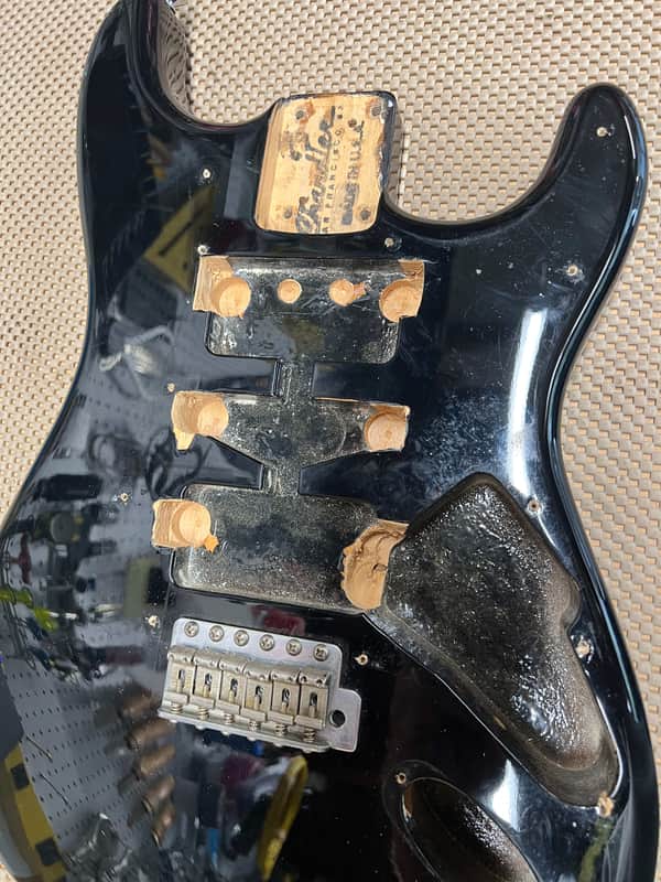 Chandler  Stratocaster Body 1980s - Black image 1