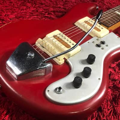 Rare Guyatone Electric Guitar LG-85T Red Japan Vintage 1960s image 2