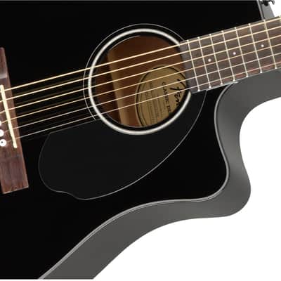 Mint Fender CD-60SCE BK Acoustic Electric Cutaway Dreadnought Guitar Walnut Fretboard image 4