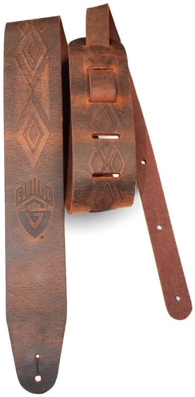 Guild Americana Deluxe Tooled Leather Guitar Strap - Brown - Handmade in the USA image 1