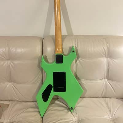 RARE Vintage Neon Green B.C. Rich Platinum Series Warlock w/ Matching Reverse Headstock (Needs TLC) image 4