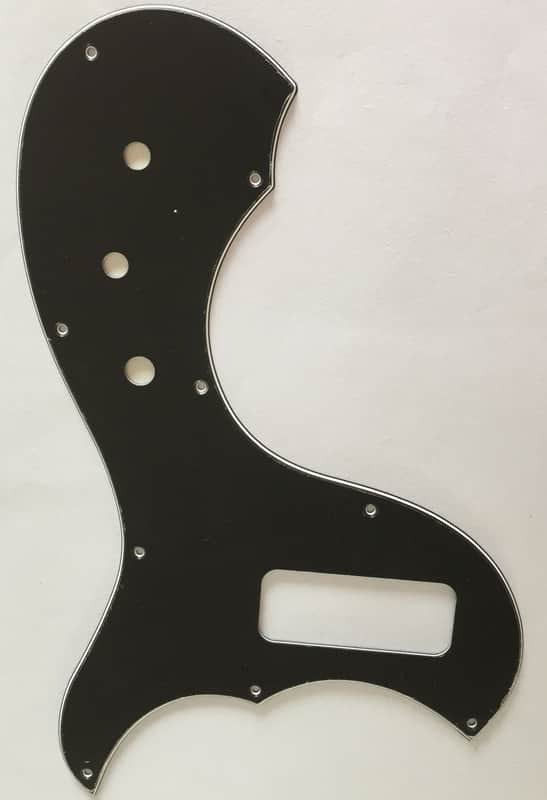 Custom For Fano Standards TC6 Guitar Pickguard P90 Scratch Plate (3 Ply Black) image 1