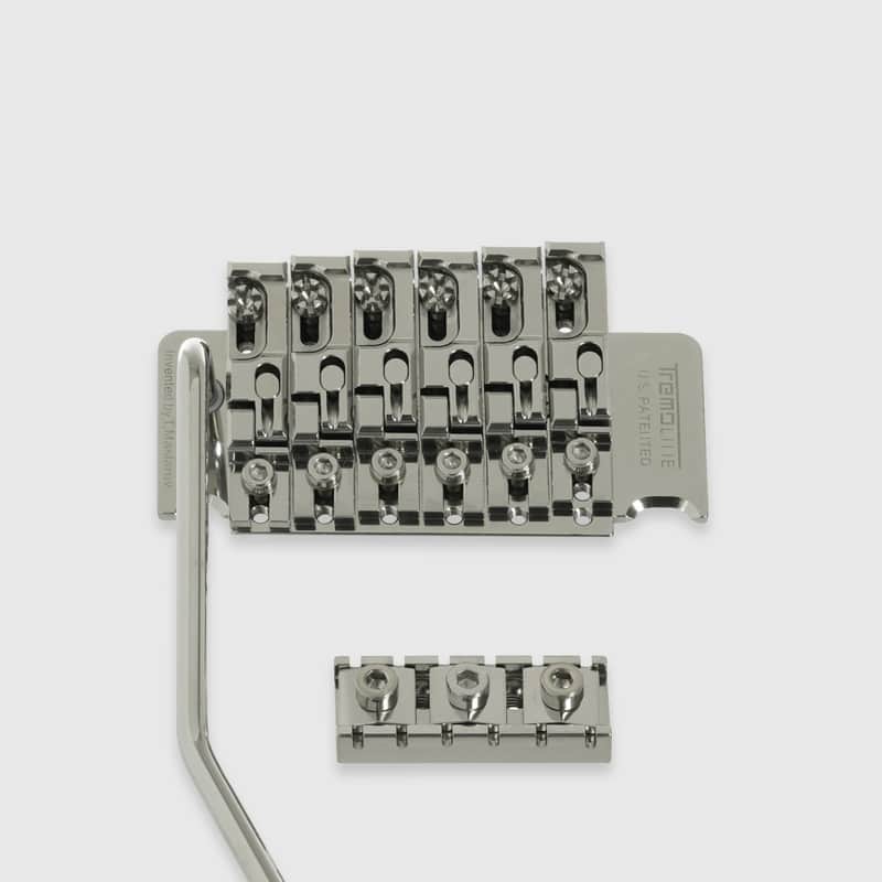 Tremoline FT36-R3-SP Stainless Steel double locking tremolo + R3 (42.8mm) Locking Nut, low profile image 1