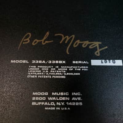 Moog Liberation white, from spanish 70's band Asfalto, signed by Bob Moog + original manuals + original case image 10