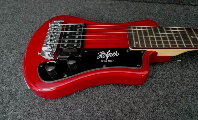 Hofner HCT-SH-R CT Series Shorty Travel/Mini Electric Guitar Red image 1