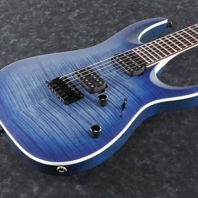 Ibanez RGA Series RGA42FMBLF Blue Lagoon Burst Flat Finish Electric Guitar image 3