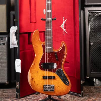 Fender Custom Shop Artisan Maple Burl Relic Jazz Bass - Honey Burst with Hardshell Case image 19