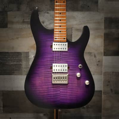 Schecter C-1 Standard Plus Transparent Purple Burst Electric Guitar (3935) image 3