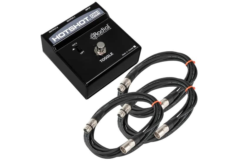 Radial Engineering DM1-HOTSHOT-CABLE-K Momentary Footswitch with 3x XLR Cables image 1