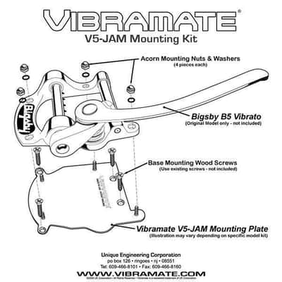Bigsby® B5 & Vibramate® V5-JAM-C Jazzmaster/Jaguar Conversion Kit~USA~Brand New image 3