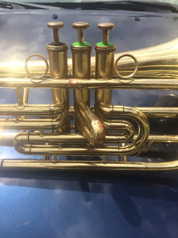 Vintage RARE DEG/DYNASTY JAZZBONE Marching Trombo Jazzbone 80s BRASS image 1