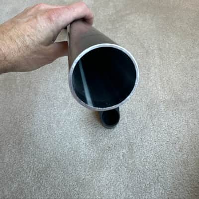 Rack One Straight Drum Rack Foot Assembly Tube with two rubber feet - 24” (25.5” tip to tip) x 1.5" 90s - Aluminum image 6