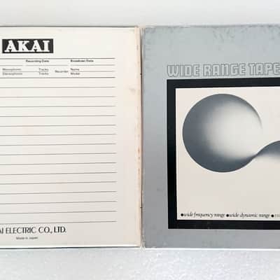 Akai WR-150-7 high-quality reel-to-reel magnetic recording tape ONE SET OF TWO TAPES early 80s - 7 inch plastic reel into original boxes image 2