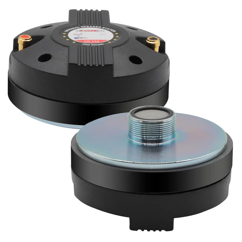 5 Core Compression Driver 1″ PA Horn Tweeter 2Pc Pro Audio 800W 1.75″ Voice Coil 20Oz Magnet 8Ohm Driver image 1