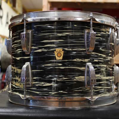 1969 Ludwig Hollywood in Black Oyster Pearl 14x22 8x12 9x13 16x16 image 21