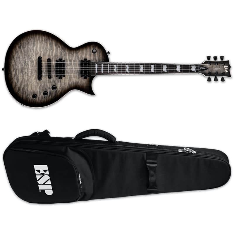ESP LTD EC-1000T CTM Electric Guitar QM Quilted Maple Charcoal Burst + ESP Gig Bag - Brand New - EC1000T image 1