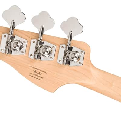 Fender Squier Sonic Precision Bass Guitar, Beginner Guitar, Includes 30 Days of Free Lessons, Laurel Fingerboard and Step Up Pickups, Chrome Hardware, and Polyurethane Finish, Black image 7