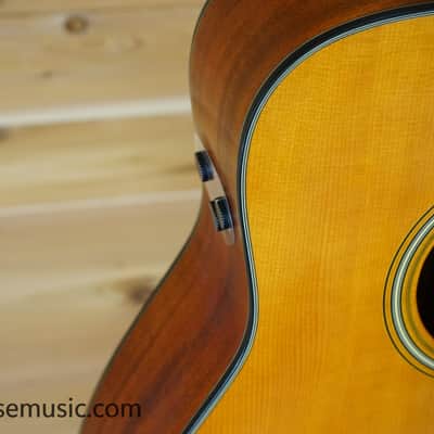 Yamaha FGX3 Red Label Dreadnought Acoustic-Electric Guitar - Natural image 8