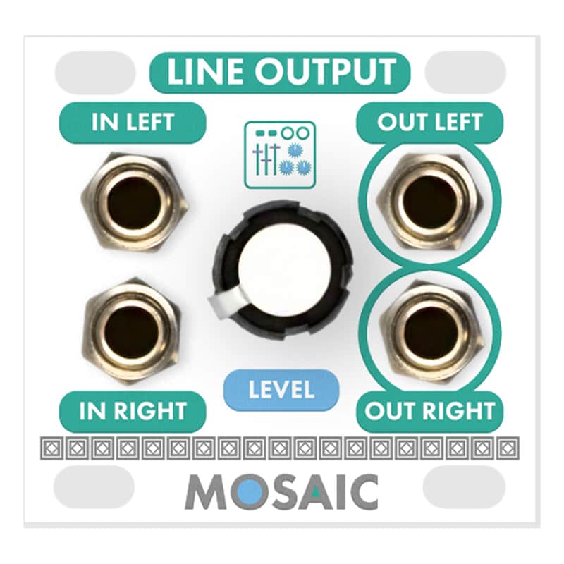 Mosaic Line Output 1U Eurorack Module (White) image 1