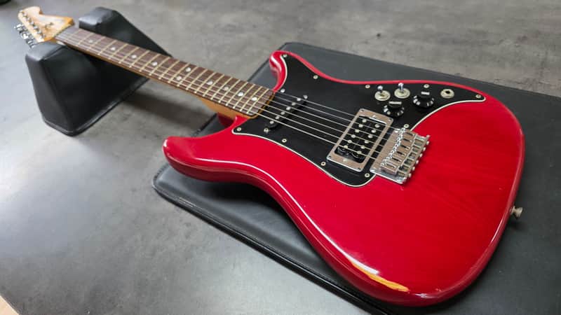 1981 Fender LEAD I Ash Body Light Relic Wine Red Transparent American Vintage 80s Custom Seymour Duncan JB Humbucker Single HS Hardtail USA '54 1954 Stratocaster headstock II Deluxe Case image 1
