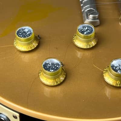 General Vintage Tone Master of edad CAB Reflector heads knobs  Gold/Silver Set Cellulose acetate Real oxidation . image 10