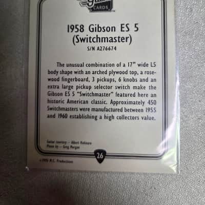 1958 Gibson ES 5 Switchmaster California Girl Pink Case TDC Classic American Guitar Card Case Candy image 2