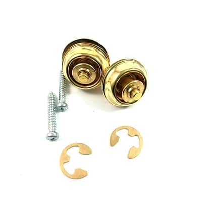 Dunlop Strap Locks - Guitar - Flush Mount Strap Retainer System Gold image 2