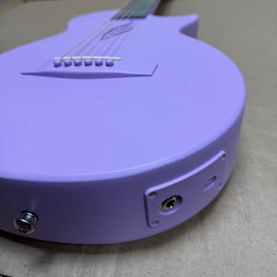 Enya Nova Go Carbon Fiber Acoustic-Electric Guitar – Lavender Purple w/ Gig Bag – B-Stock image 8